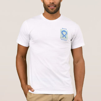 T-shirt Alopecia Sensibilisation Bleu Ruban Angel personna