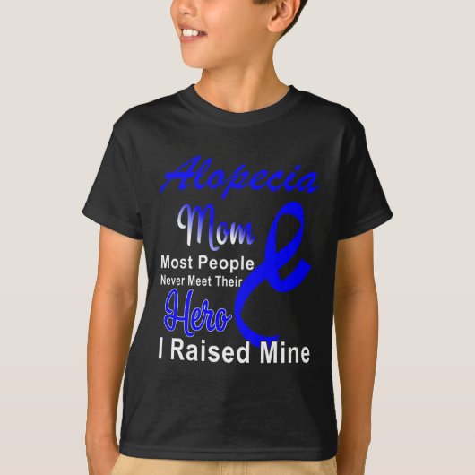 T-shirt Alopecia Sensibilisation maman soutien maman Bleu (Devant)