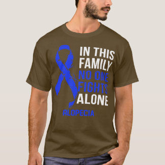 T-shirt Alopecia Sensibilisation Personne ne combat seul l