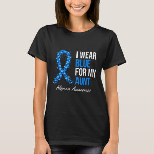 T-shirt Alopécie Conscience Je Porte Du Bleu Pour Ma Tante