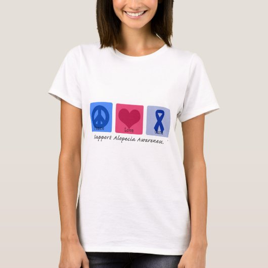 T-shirt Alopécie de traitement d'amour de paix (Devant)