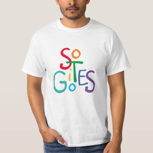 T-shirt Alors ça devient Rainbow Lettering (Devant)