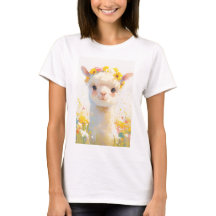 Alpaca à fleurs couronné