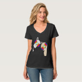 T-shirt Alpaca ami animal Bff Rainbow Lunettes Llama Slo (Devant entier)