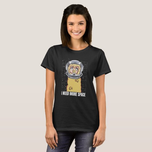 T-shirt Alpaca Astronaut Alpaka Fermier Llama I Need M (Devant entier)