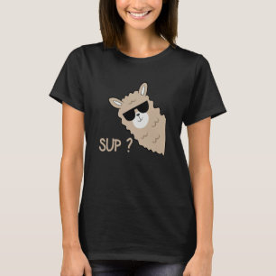T-shirt Alpaca avec des lunettes disant lama