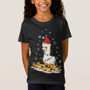 T-Shirt Alpaca avec le chapeau de Noël Alpaca