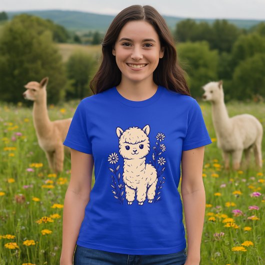 T-shirt Alpaca Baby & Wildflowers