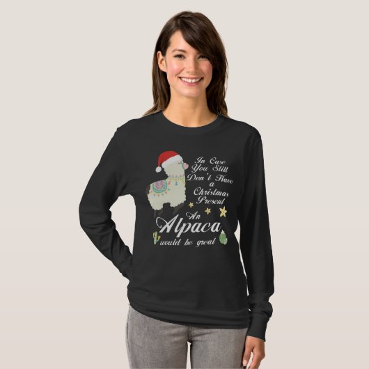 T-shirt Alpaca Cadeaux de Noël femmes Llama Alpaca (Devant entier)