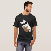 T-shirt Alpaca cool Avec Lunettes De Soleil Et Sloth Llama (Devant entier)
