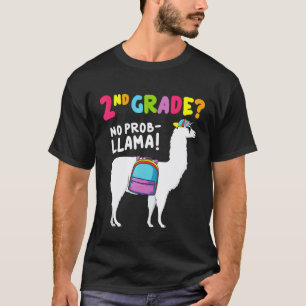 T-shirt Alpaca de 2e année, lama sans problème, premier jo