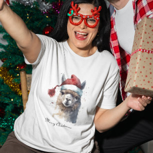 T-shirt Alpaca de Noël, personnalisable