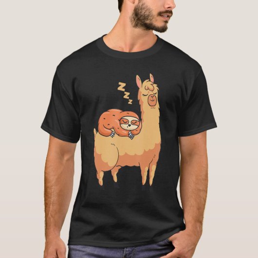 T-shirt Alpaca Funny Sloth (Devant)