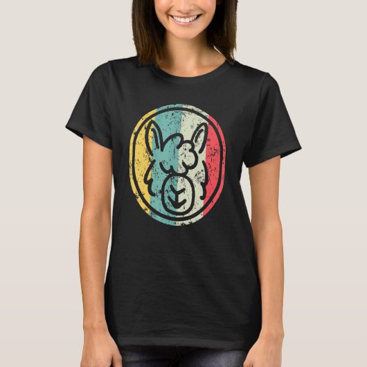 T-shirt Alpaca Head Retro Llama Farmer - Alpaca Llama Farm (Devant)