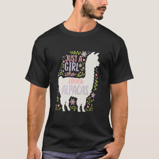 T-shirt Alpaca Juste une fille qui aime les alpagas Drôle