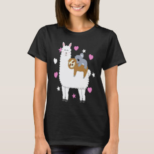 T-shirt Alpaca Lama Paresseux Koala Femmes Filles Paresseu