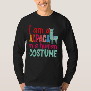 T-shirt Alpaca Llama Je Suis Un Alpaca En Costume Humain