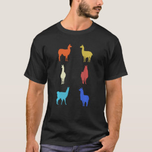 T-shirt Alpaca Llama Retro Graphics Vintages