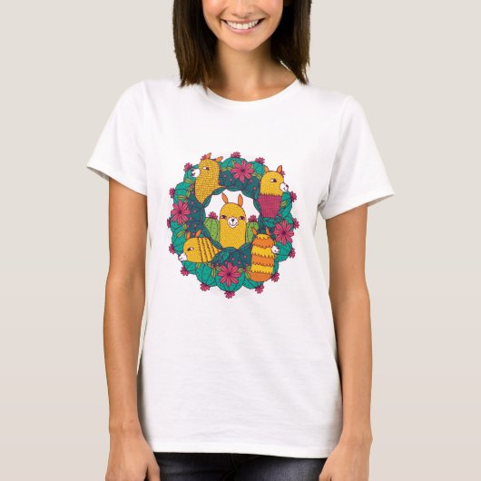 T-shirt Alpaca Mandala (Devant)