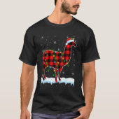 T-shirt Alpaca Noël Noël Chapeau mignon Animaux Noël Ligh (Devant)