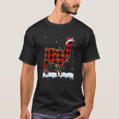 T-shirt Alpaca Noël Noël Chapeau mignon Animaux Noël Lumiè (Devant)