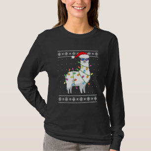 T-shirt Alpaca Père Noël éclaire Noël drôle de mauvais Noë