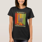 T-shirt Alpaca Retro Graphic Family Matching Thanksgiving (Devant)