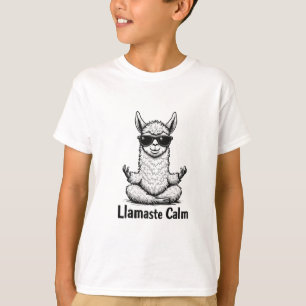 T-shirt Alpaca Séjour Calme Llamaste Lama Yoga Amusant
