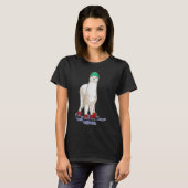 T-shirt Alpaca Skier Ski Sports d'hiver (Devant entier)