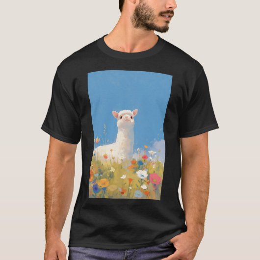 T-shirt Alpaca Springtime Serendipity (Devant)