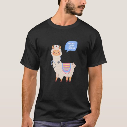 T-shirt Alpaca Votre Blessure Cute Llama Soins de la bless (Devant)