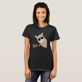 T-shirt Alpaca with glasses  saying llama (Devant entier)