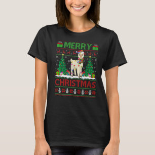 T-shirt Alpaca Xmas Arbre Lumières Laid Père Noël Alpaca N