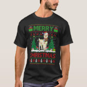 T-shirt Alpaca   Xmas Tree Lights Ugly Santa Alpaca Christ (Devant)