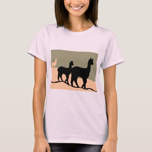 T-shirt Alpacas à flanc de colline (Devant)