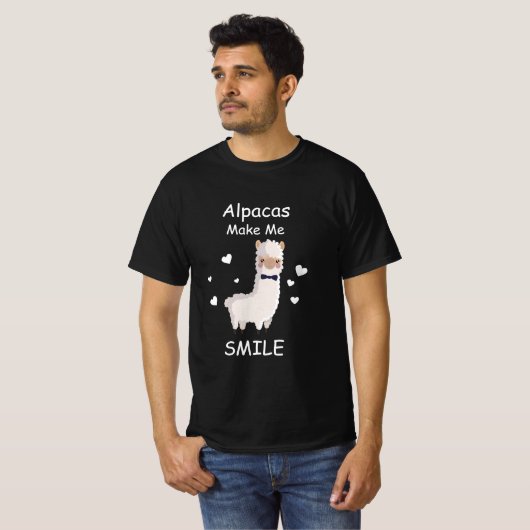 T-shirt Alpacas Rends-moi sourire, Llama Lovers Cadeau (Devant entier)