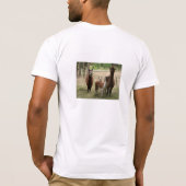 T-shirt Alpaga Brown mignons dans le zoo (Dos)