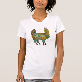 T-shirt Alpaga d'or et chemise de hibou de Teal