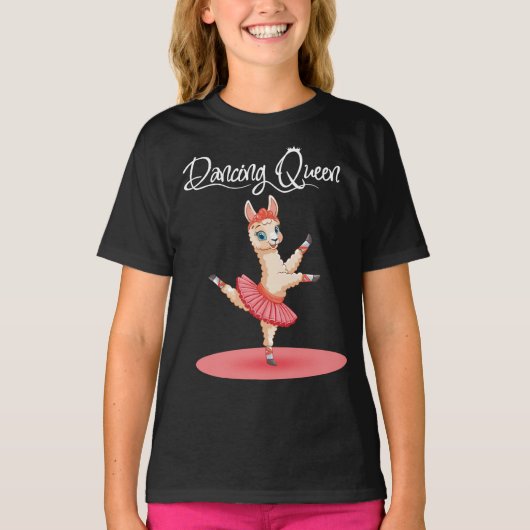 T-shirt Alpaka Danse Ballet In Rosa Tutu Dancing Queen (Devant)