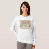 T-shirt Alpenlander - carte d'atlas des Alpes (Devant entier)