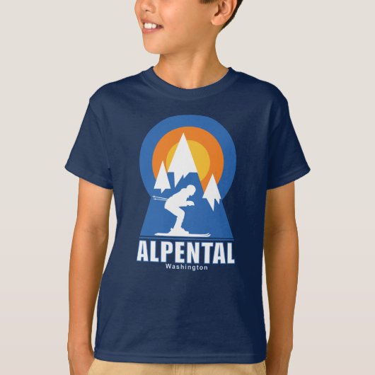T-shirt Alpental Ski Sunset (Devant)