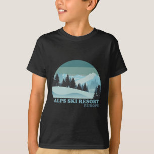 T-shirt Alpes Europe Nature Station de ski Ski Snowboard