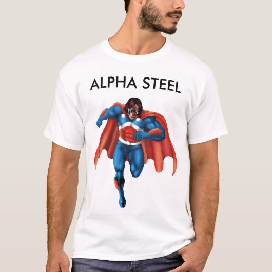 T-SHIRT ALPHA ACIER (Devant)