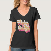 T-shirt Alpha Chi Omega| Script Super (Devant)