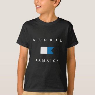 T-shirt Alpha drapeau de piqué de Negril Jamaïque