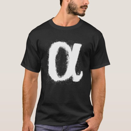 T-shirt Alpha Greek Letter Symbol Hellenic Alphabet (Devant)