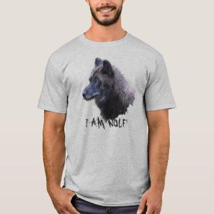 T-shirt Alpha Grey Wolf Head Wildlife