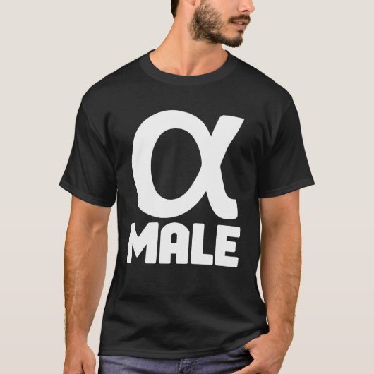 T-shirt Alpha Male Alpha Symbol Greek Lone Wolf (Devant)