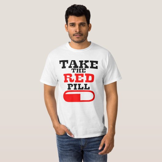 T-shirt Alpha mâle PRENDRE LA PILE ROUGE (Devant entier)