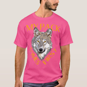 T-shirt Alpha Mon Pack Premiers Wolfists Wolves Tête de Lo